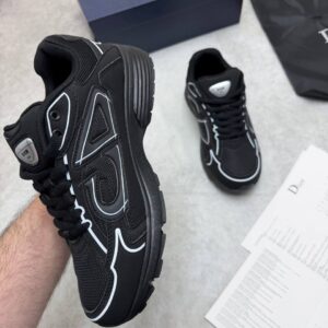 Dior B30 Men's Technical Mesh Triple Black Colorway Sneakers Men's Trainers Reps Sale UK Best Quality AAA Replica