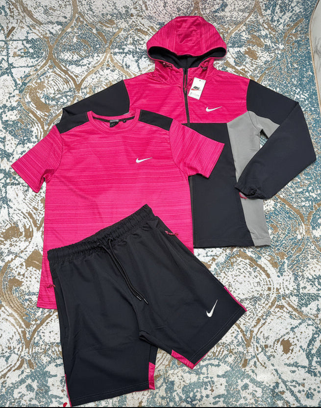 photo 5947382717223734360 w.jpg Nike Dri-FIT Textured Training Tracksuit Set Hot Pink/Black/Grey Men's Reps Sale UK Best Quality AAA Replica
