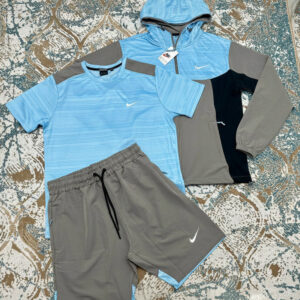 Nike Dri-FIT Textured Training Tracksuit Set Sky Blue/Grey/Black Men's Reps Sale UK Best Quality AAA Replica
