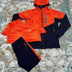 Trailberg Textured Training Tracksuit Set Orange/Navy Blue Men's Reps Sale UK Best Quality AAA Replica