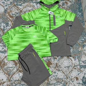 Trailberg Textured Training Tracksuit Set Lime Green/Grey Men's Reps Sale UK Best Quality AAA Replica