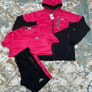 Trailberg Textured Training Tracksuit Set Hot Pink/Black Men's Reps Sale UK Best Quality AAA Replica