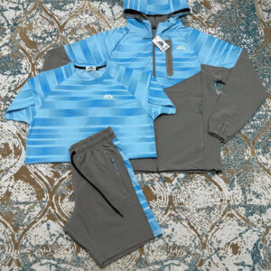 Trailberg Textured Training Tracksuit Set Sky Blue/Grey Men's Reps Sale UK Best Quality AAA Replica
