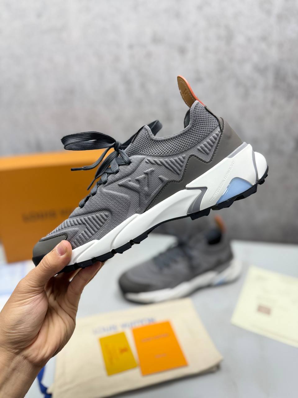 photo 5947382717223734492 y.jpg Louis Vuitton Tatic Knit Trainers in Luxury Grey "1AILJI" Trainers Men's Reps Sale UK Best Quality AAA Replica
