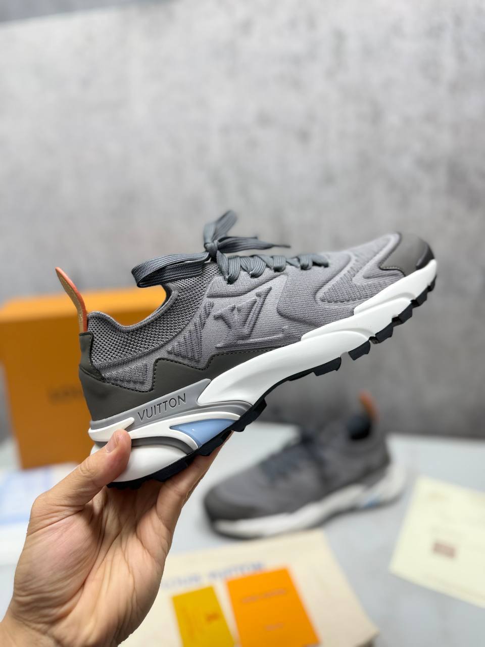 photo 5947382717223734493 y.jpg Louis Vuitton Tatic Knit Trainers in Luxury Grey "1AILJI" Trainers Men's Reps Sale UK Best Quality AAA Replica