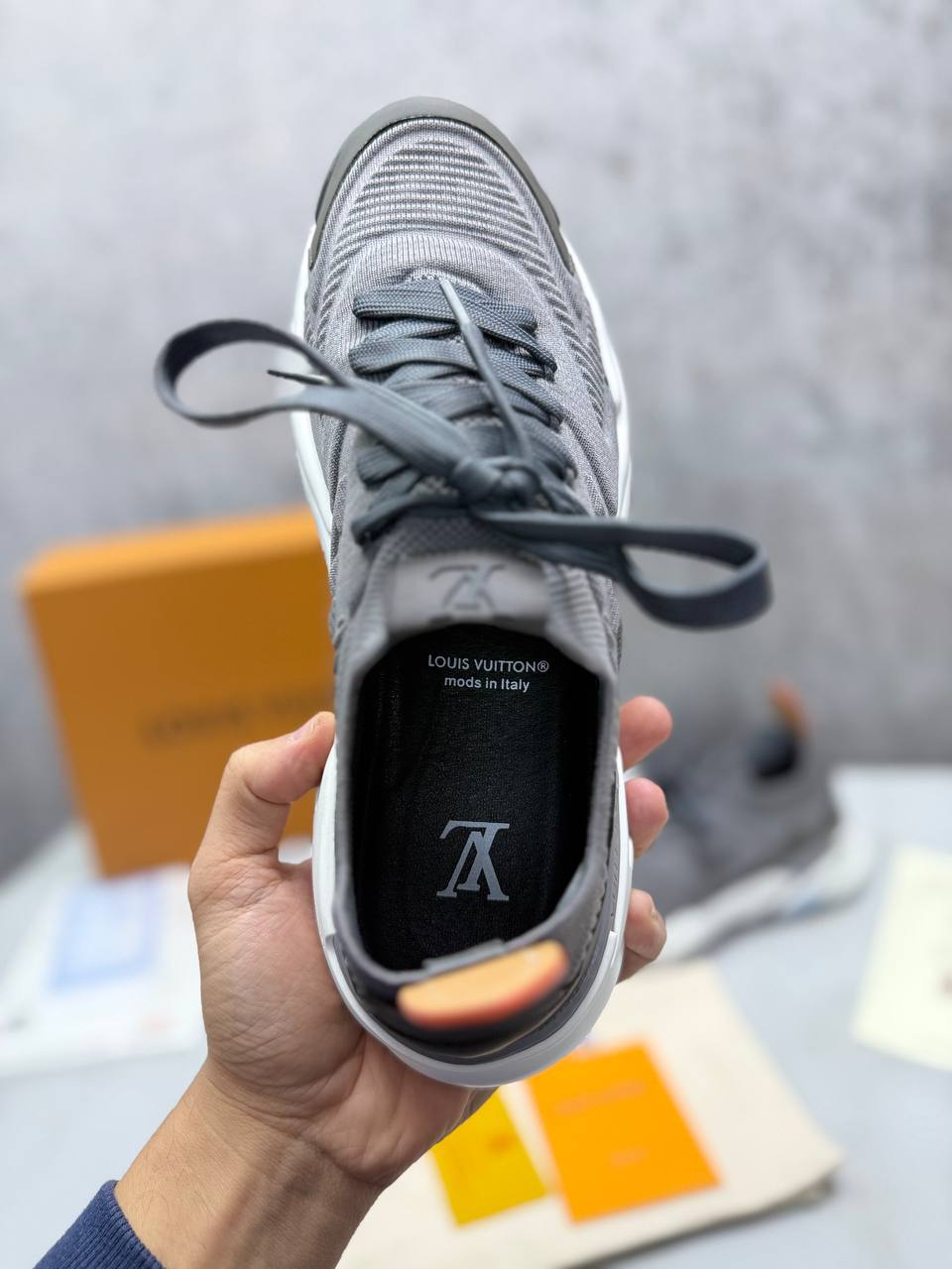 photo 5947382717223734495 y.jpg Louis Vuitton Tatic Knit Trainers in Luxury Grey "1AILJI" Trainers Men's Reps Sale UK Best Quality AAA Replica