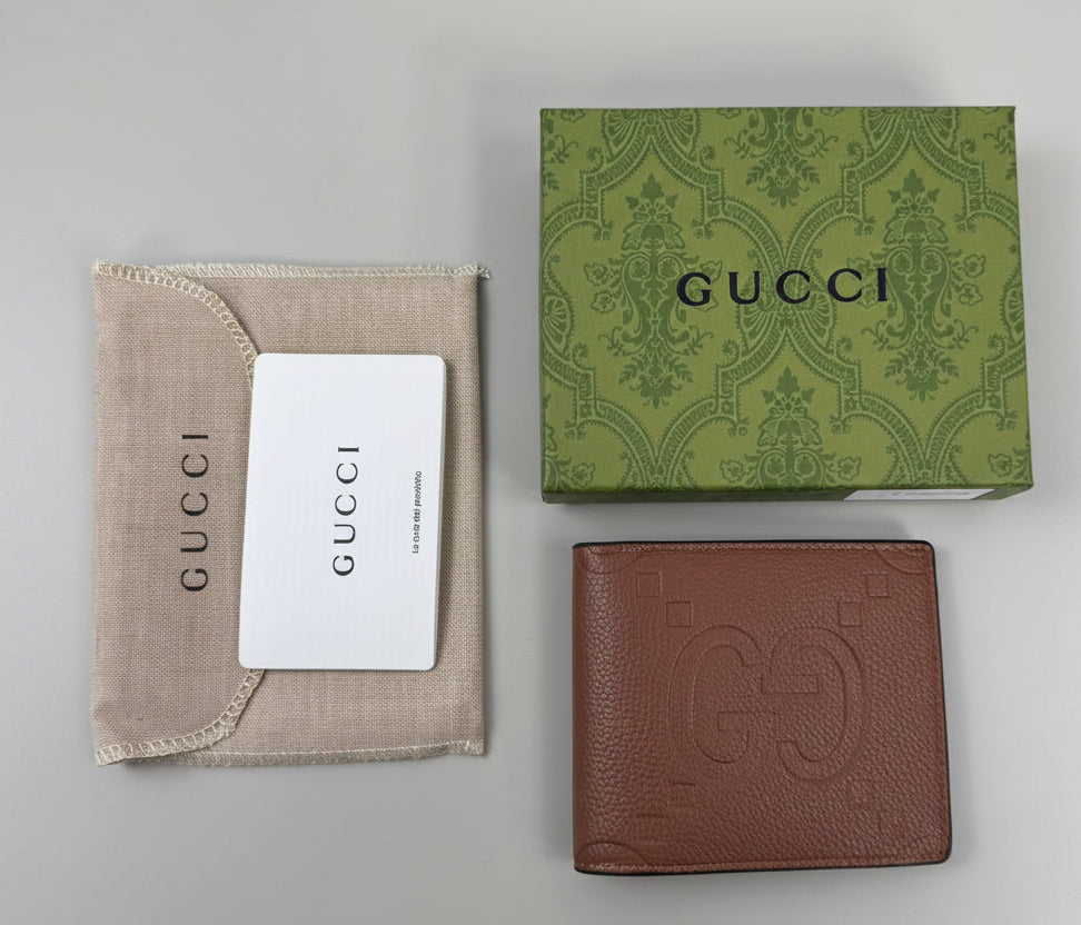 photo 5947382717223734508 y.jpg Gucci Brown Leather Jumbo GG Bifold Wallet Men's Reps Sale UK Best Quality AAA Replica