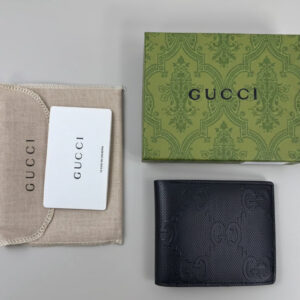 Gucci Jumbo GG Wallet in Black Leather Wallet Men's Reps Sale UK Best Quality AAA Replica