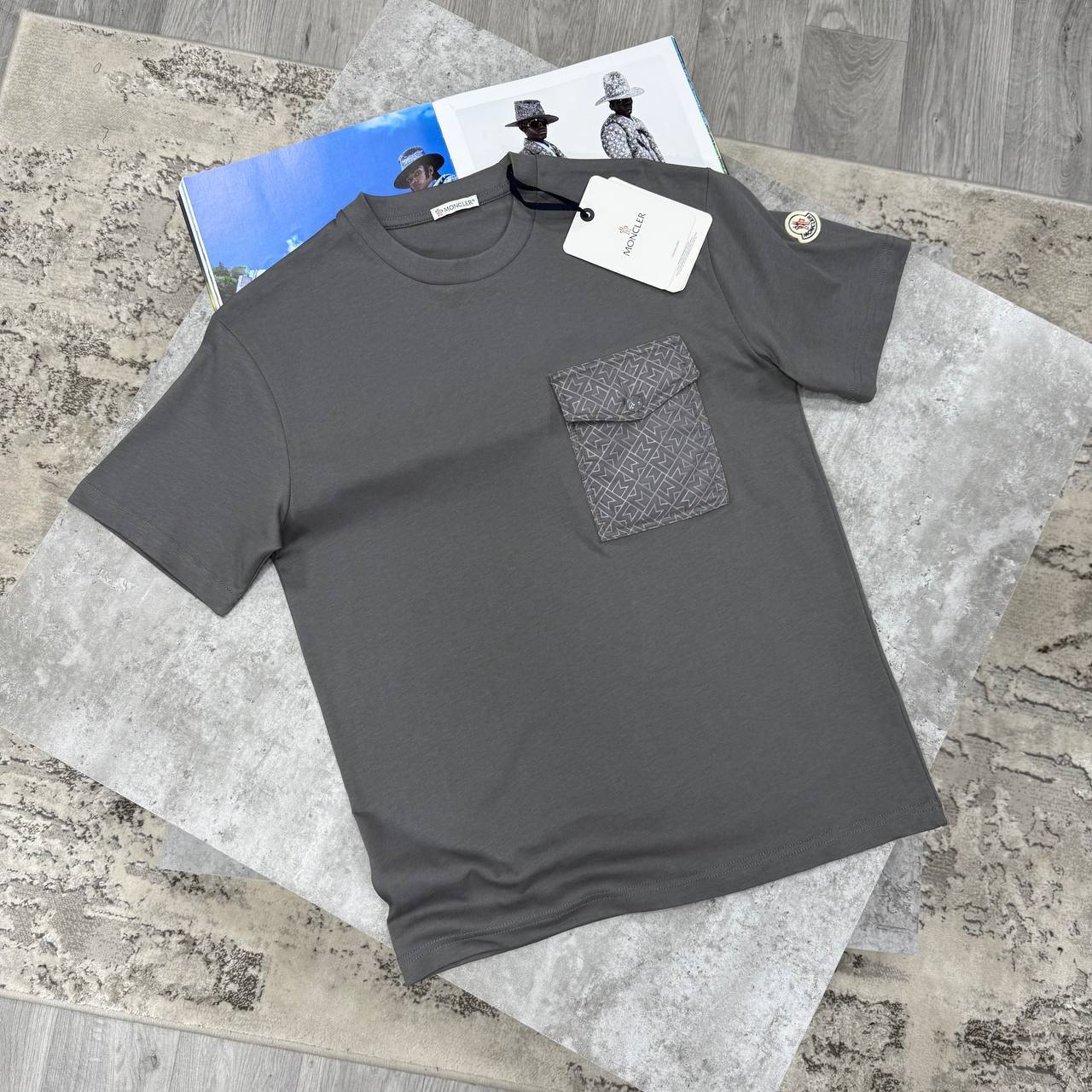 photo 5947382717223734518 y.jpg Moncler Monogram Pocket Cotton T-Shirt in Different Colour Men's Women's Reps Sale UK Best Quality Replica
