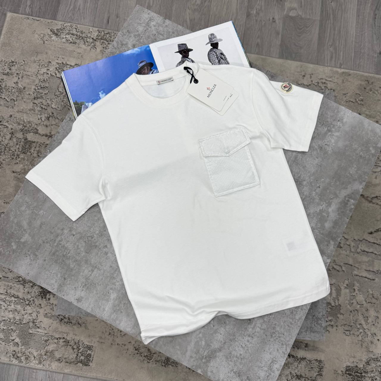 photo 5947382717223734520 y.jpg Moncler Monogram Pocket Cotton T-Shirt in Different Colour Men's Women's Reps Sale UK Best Quality Replica