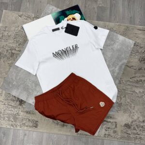 Moncler Optical Wave Graphic T-Shirts & Shorts Set in DIfferent Colour Men's Reps Sale UK Best Quality Replica