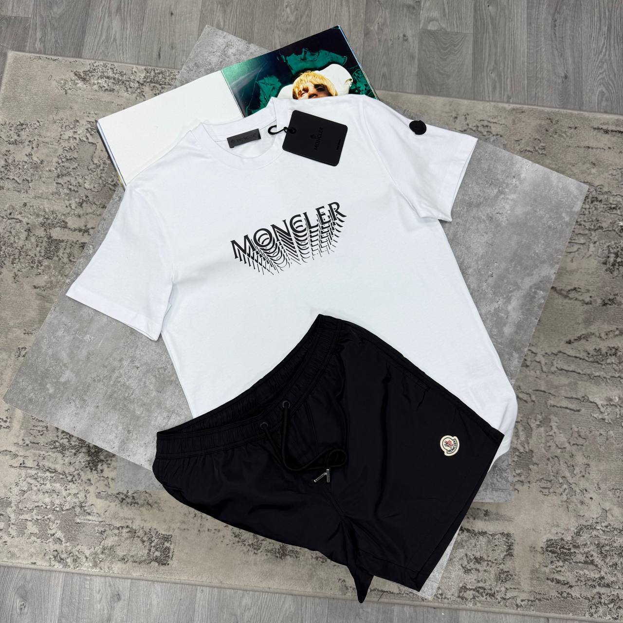 photo 5947382717223734533 y 7.jpg Moncler Optical Wave Graphic T-Shirts & Shorts Set in DIfferent Colour Men's Reps Sale UK Best Quality Replica