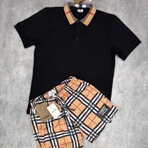 Burberry Men’s Check Collar Polo Shirt & Vintage Check Swim Shorts Set in 2 Colour Reps UK Sale Best Quality AAA Replica