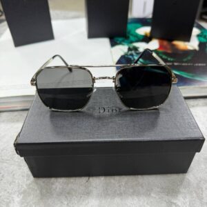Christian Dior Black Suit S17U Double Bridge Rectangular Metal Frame Sunglasses Men's Women's Reps Sale UK Best Quality AAA Replica