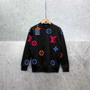 Louis Vuitton LV Logo Monogram Printed regular fit jumper AAA replica UK - men's women's 2 colours reps