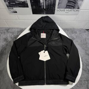 Moncler Windbreaker jacket black AAA replica UK - designer reps sale