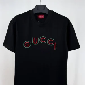 Gucci Curved Script Logo Men's Women's T-Shirts Reps UK Best Superclone Quality Sale Replica