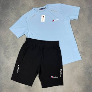 Berghaus Terrain Trek T-Shirts & Shorts Set Blue/Black Men's Reps Sale UK Best AAA Quality Replica